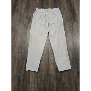 Avia Womens Ribbed Jogger Pants Gray Athletic Hiking Trousers Size S 4-6 RN52469